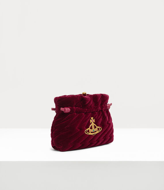 Vivienne Westwood eva small clutch in burgundy